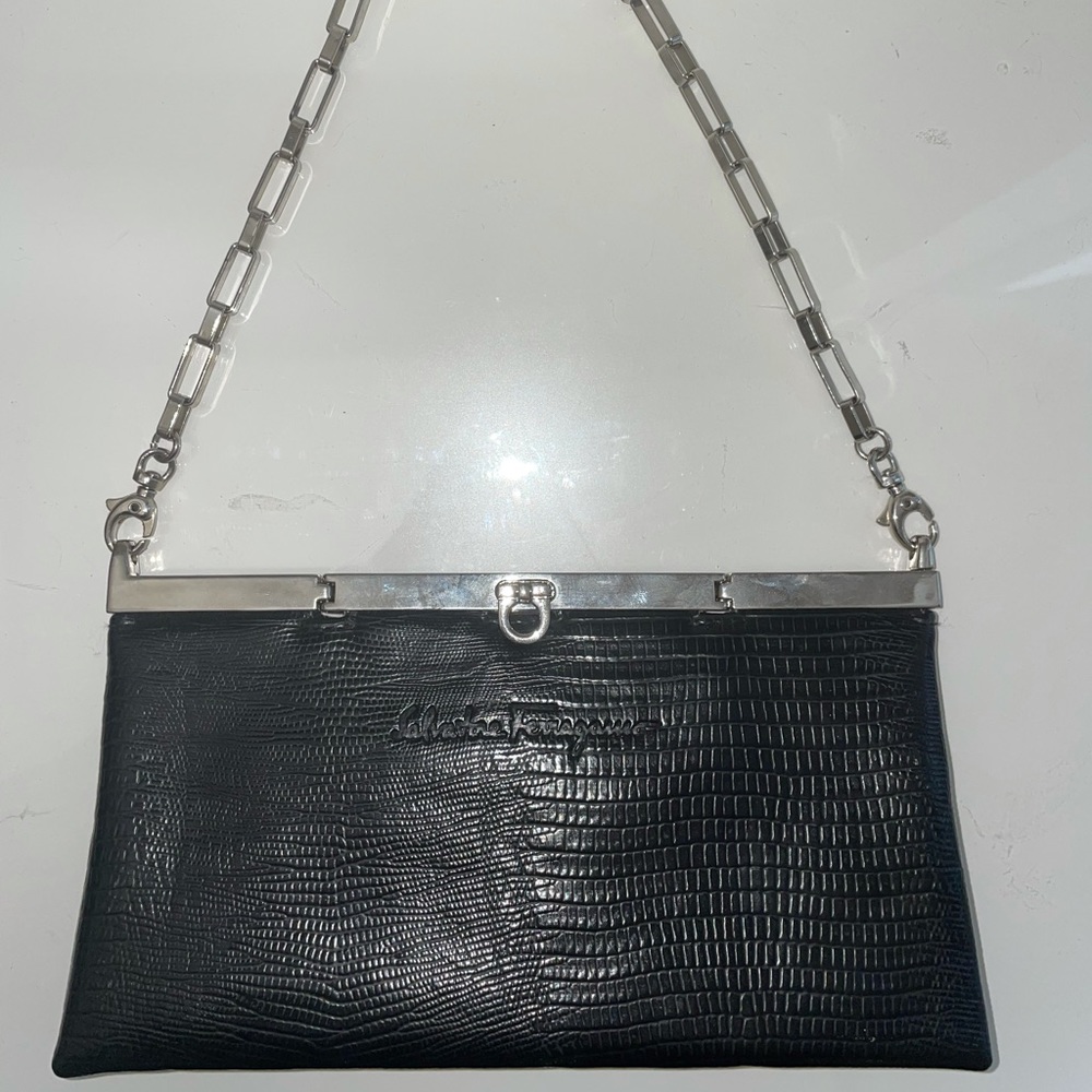 Salvatore ferragamo clutch purse